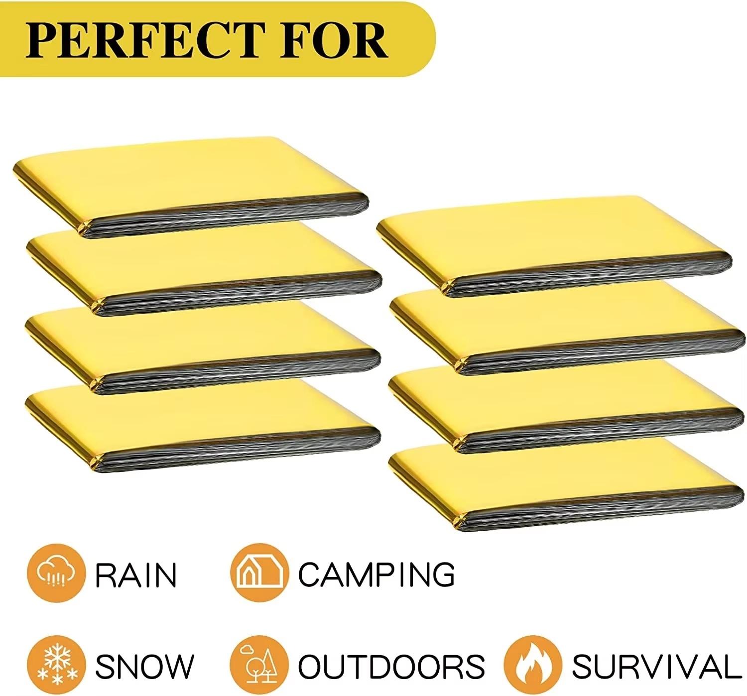 Gold-Silver Waterproof Outdoor Emergency Survival Blanket Thermal Military Curtain Foil for Camping Hiking золотий
Gold-Silver Waterproof Outdoor Emergency Survival Blanket Thermal Military Curtain Foil for Camping Hiking золотий