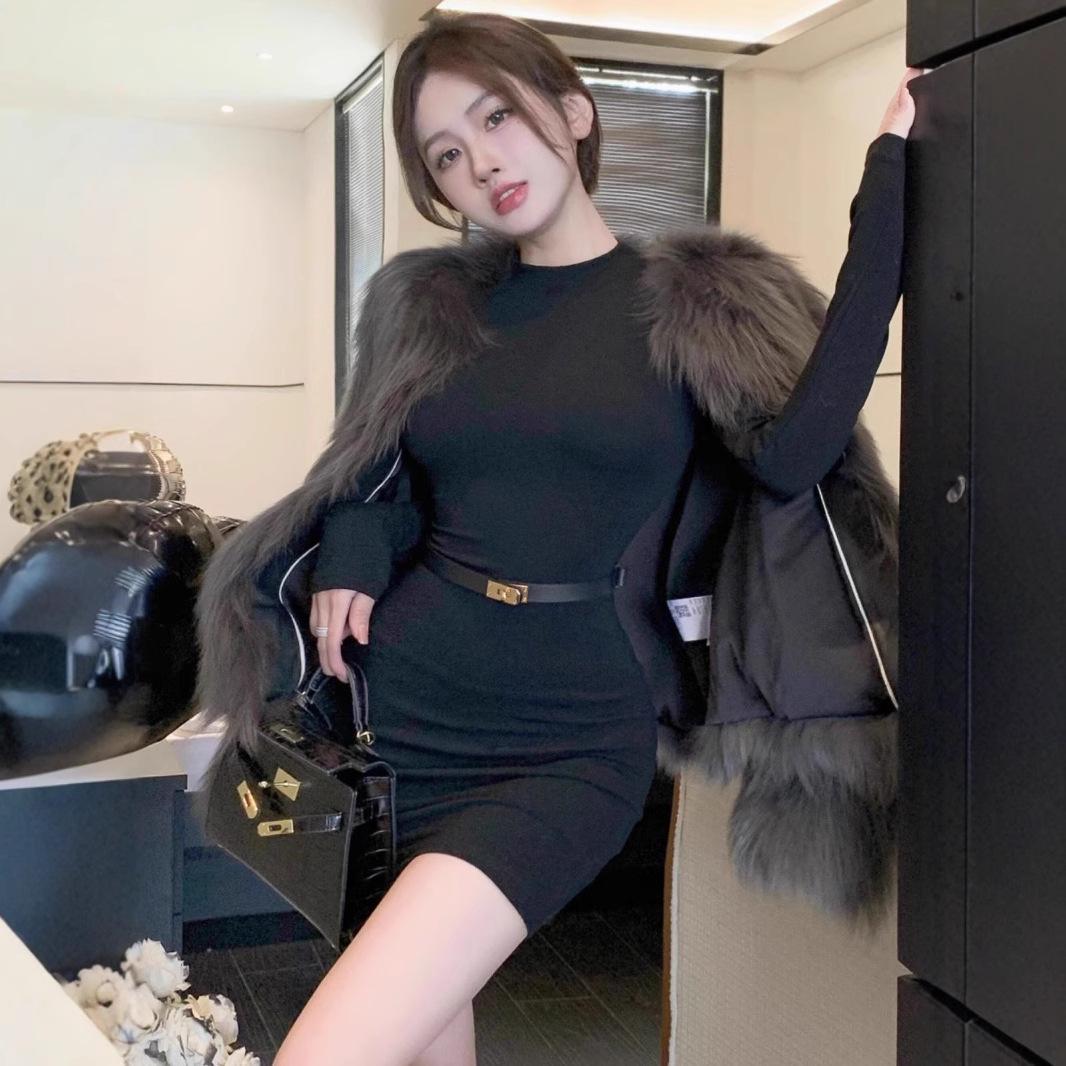 Black Spicy Girl Pure Desire Long Sleeve Slim Fit Bodycon Dress - Women s Autumn/Winter New Style Mini Skirt XL
Black Spicy Girl Pure Desire Long Sleeve Slim Fit Bodycon Dress - Women s Autumn/Winter New Style Mini Skirt XL