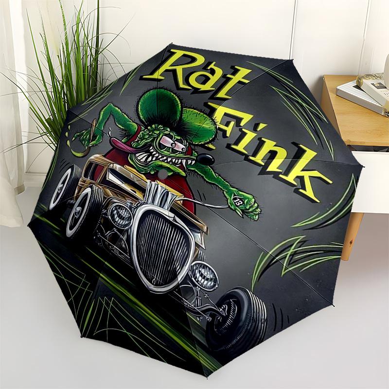 Rat Fink, Hot Rod Themed Automatic Opening and Closing Umbrella, Compact Travel Umbrella, Lightweight and Portable, Suitable for Beach Commu
Rat Fink, Hot Rod Themed Automatic Opening and Closing Umbrella, Compact Travel Umbrella, Lightweight and Portable, Suitable for Beach Commu