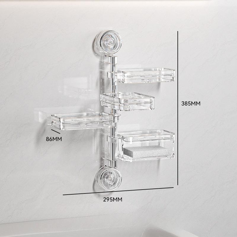 Bathroom Suction Cup Organizer Multi-layer Design Strong Load-bearing Wall-Mounted Bathroom Shelf Storage Soap Draining Rack белый
Bathroom Suction Cup Organizer Multi-layer Design Strong Load-bearing Wall-Mounted Bathroom Shelf Storage Soap Draining Rack белый