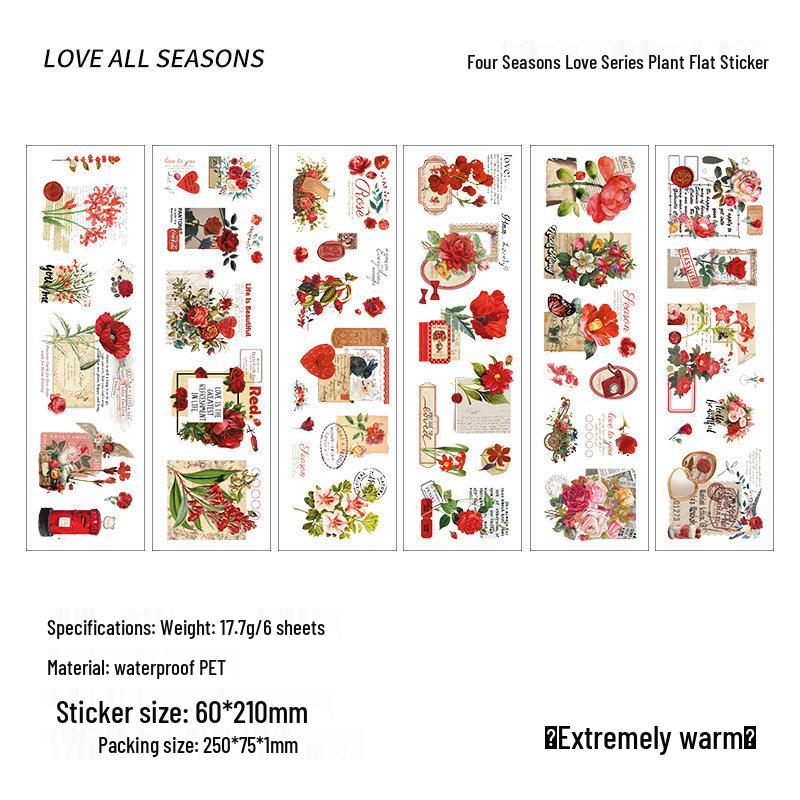 Yuezhen Waterproof PET Journal Stickers - Creative Ins Sticker Pack for All Seasons
Yuezhen Waterproof PET Journal Stickers - Creative Ins Sticker Pack for All Seasons