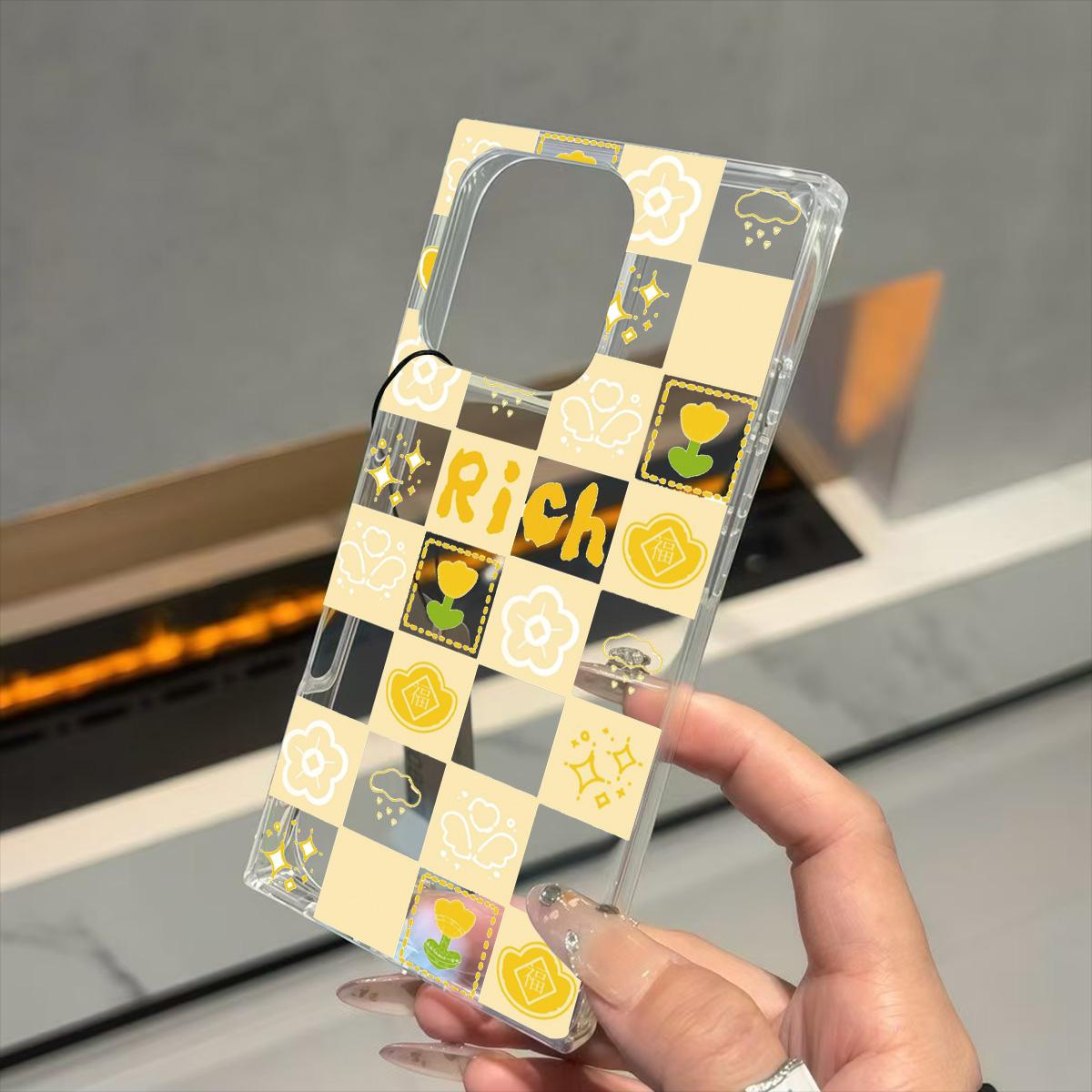 Square Back Tube Protection Clear Case For iPhone 14 Pro Max 12 13 11 15 Plus 16 ProMax Anti-Oxygen,Checkered Flower Pattern Casing iphone 11 ProMax
Square Back Tube Protection Clear Case For iPhone 14 Pro Max 12 13 11 15 Plus 16 ProMax Anti-Oxygen,Checkered Flower Pattern Casing iphone 11 ProMax