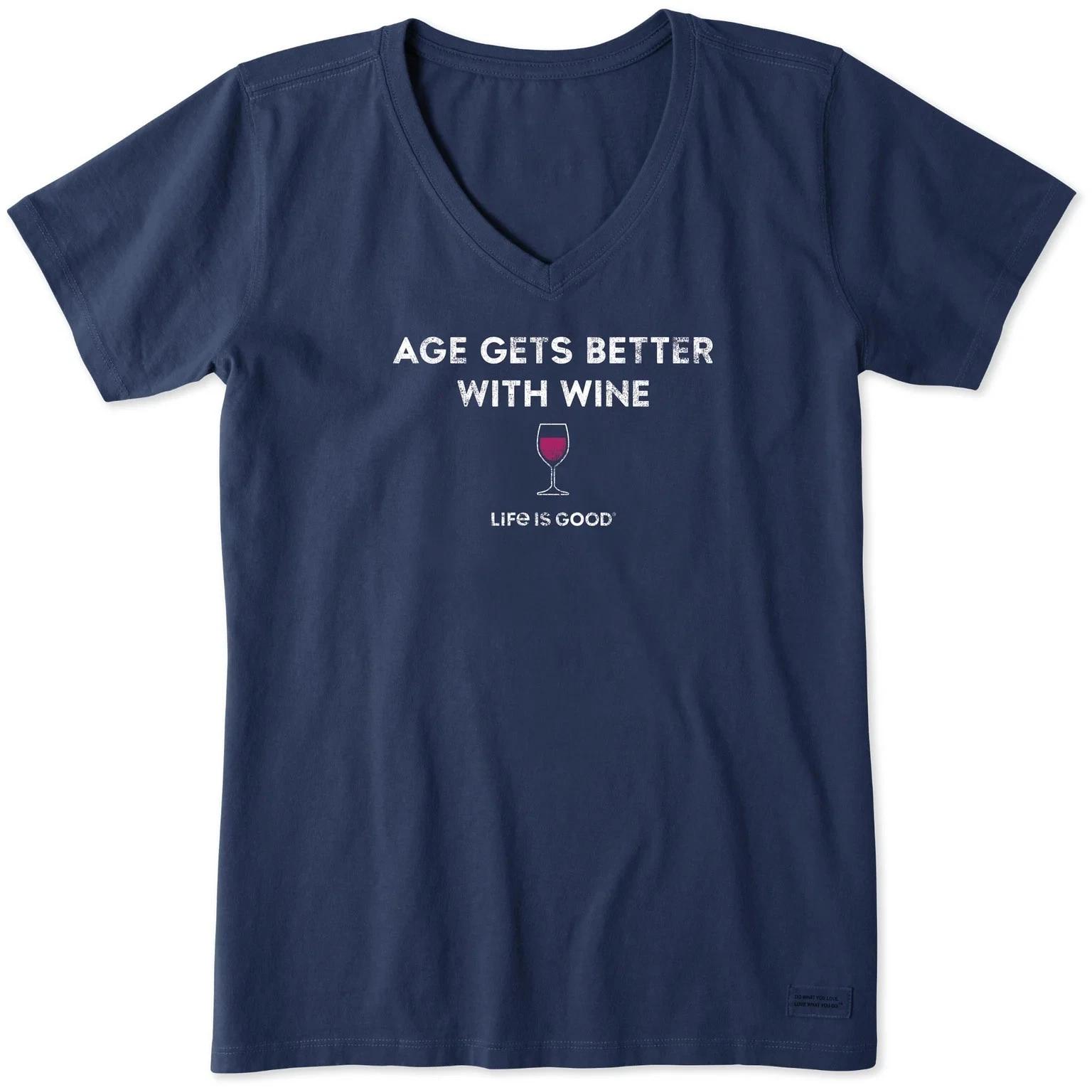 Life is Good. Women s Better with Wine Short Sleeve Crusher Vee, Darkest Blue 3XL
Life is Good. Women s Better with Wine Short Sleeve Crusher Vee, Darkest Blue 3XL