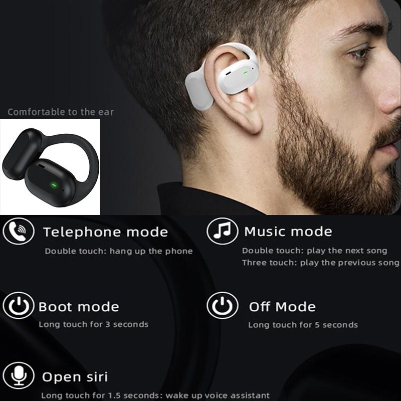 Одинарная Bluetooth-гарнитура с воздушной проводимостью, стереозвук на 360 °, ушной крючок, безболезненное ношение спортивных беспроводных наушников с микрофоном для Android IOS
Одинарная Bluetooth-гарнитура с воздушной проводимостью, стереозвук на 360 °, ушной крючок, безболезненное ношение спортивных беспроводных наушников с микрофоном для Android IOS