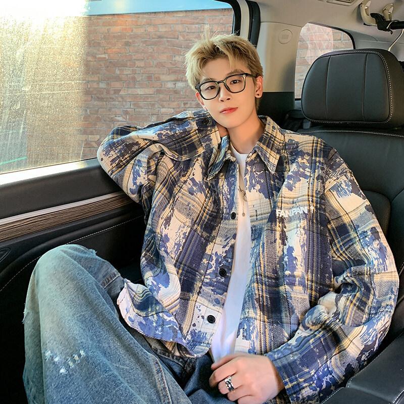 Men Tie Dye Plaid Long Sleeve Button Down Shirt Oversized Casual Streetwear Shirt for Men M синий
Men Tie Dye Plaid Long Sleeve Button Down Shirt Oversized Casual Streetwear Shirt for Men M синий