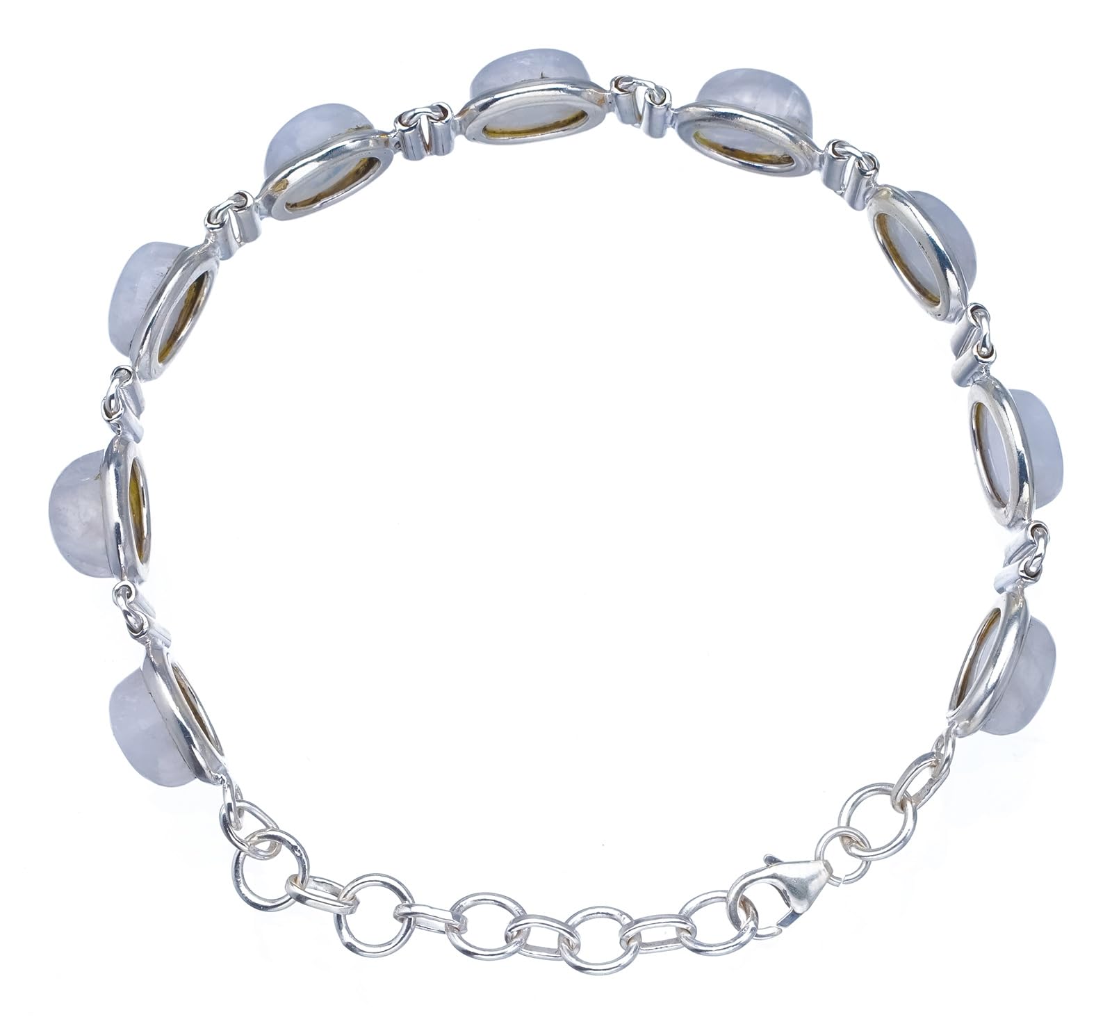 StarGems Natural Rainbow Moonstone Handmade Unique 925 Sterling Silver Bracelet 6 3/4-7 3/4 S2103
StarGems Natural Rainbow Moonstone Handmade Unique 925 Sterling Silver Bracelet 6 3/4-7 3/4 S2103