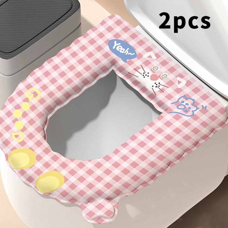 2pcs Sticky Toilet Seat Cover with Soft Handle - Waterproof, Comfortable, All-Season Home Use
2pcs Sticky Toilet Seat Cover with Soft Handle - Waterproof, Comfortable, All-Season Home Use
