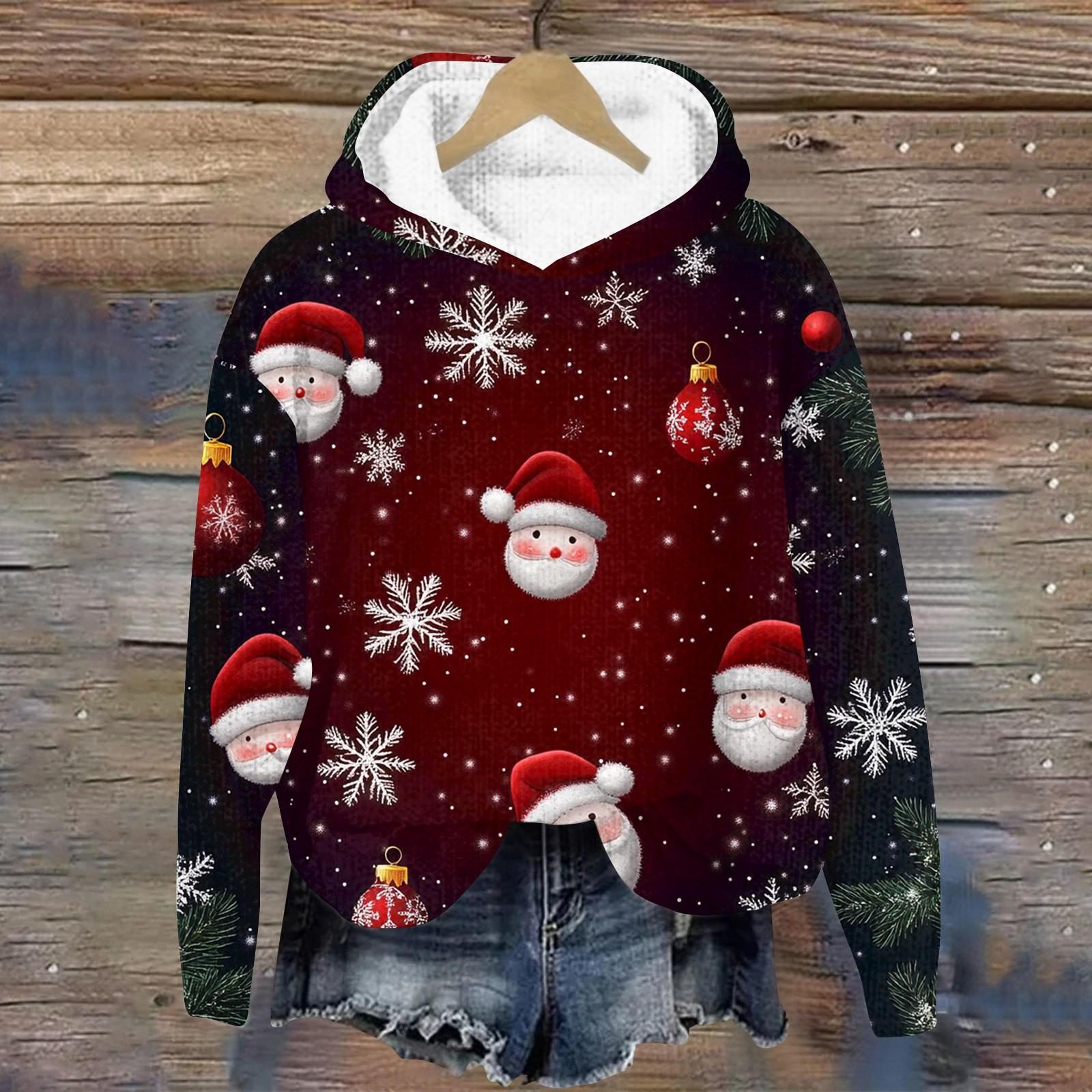 Женская мода повседневная вязанная кофта с длинным рукавом и рождественским принтом S винный
Женская мода повседневная вязанная кофта с длинным рукавом и рождественским принтом S винный