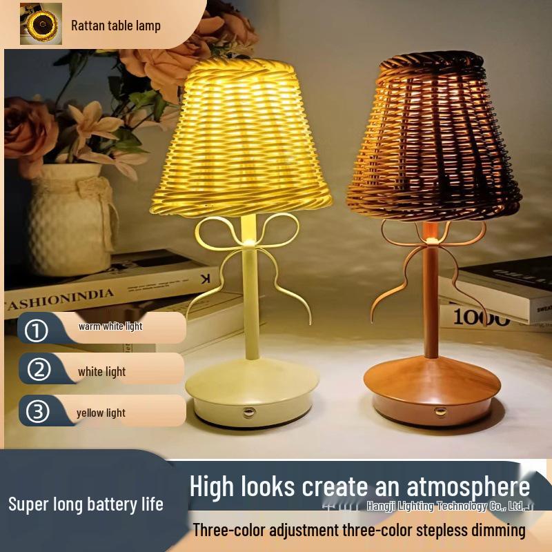 Southeast Asian Vintage Rattan LED Rechargeable Table Lamp - Ideal for Living Room & Bedroom Décor White Butterfly Cylinder + Paint
Southeast Asian Vintage Rattan LED Rechargeable Table Lamp - Ideal for Living Room & Bedroom Décor White Butterfly Cylinder + Paint