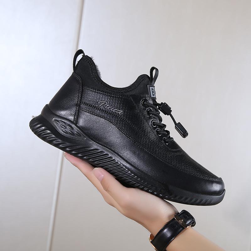 Тканевая обувь зимняя мужская хлопковая обувь утолщенная теплая и удобная папина спортивная обувь плоская подошва нескользящая для среднего и пожилого возраста хлопковые тапочки 39