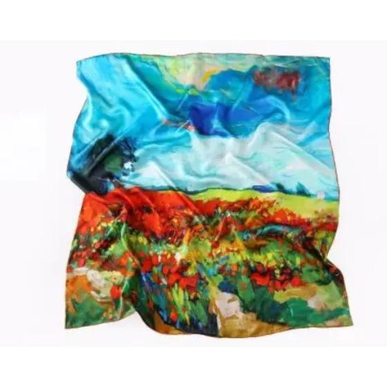 12mm Real Silk Hijab Scarf Luxury Pure Silk Stain Scarfs Soft Silky High Quality Women Designer Oil Painting Printing Head Scarf 90x90cm
12mm Real Silk Hijab Scarf Luxury Pure Silk Stain Scarfs Soft Silky High Quality Women Designer Oil Painting Printing Head Scarf 90x90cm