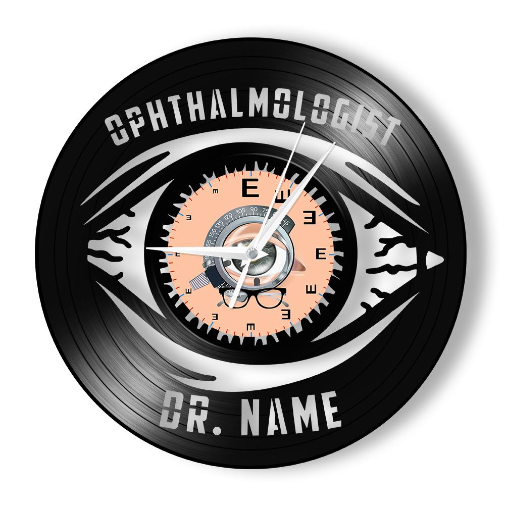 Ophthalmologist Custom Name Wall Clock for Clinic Decor Analog Vinyl Record Wall Clock Silent Non Ticking Medical Students Gifts
Ophthalmologist Custom Name Wall Clock for Clinic Decor Analog Vinyl Record Wall Clock Silent Non Ticking Medical Students Gifts