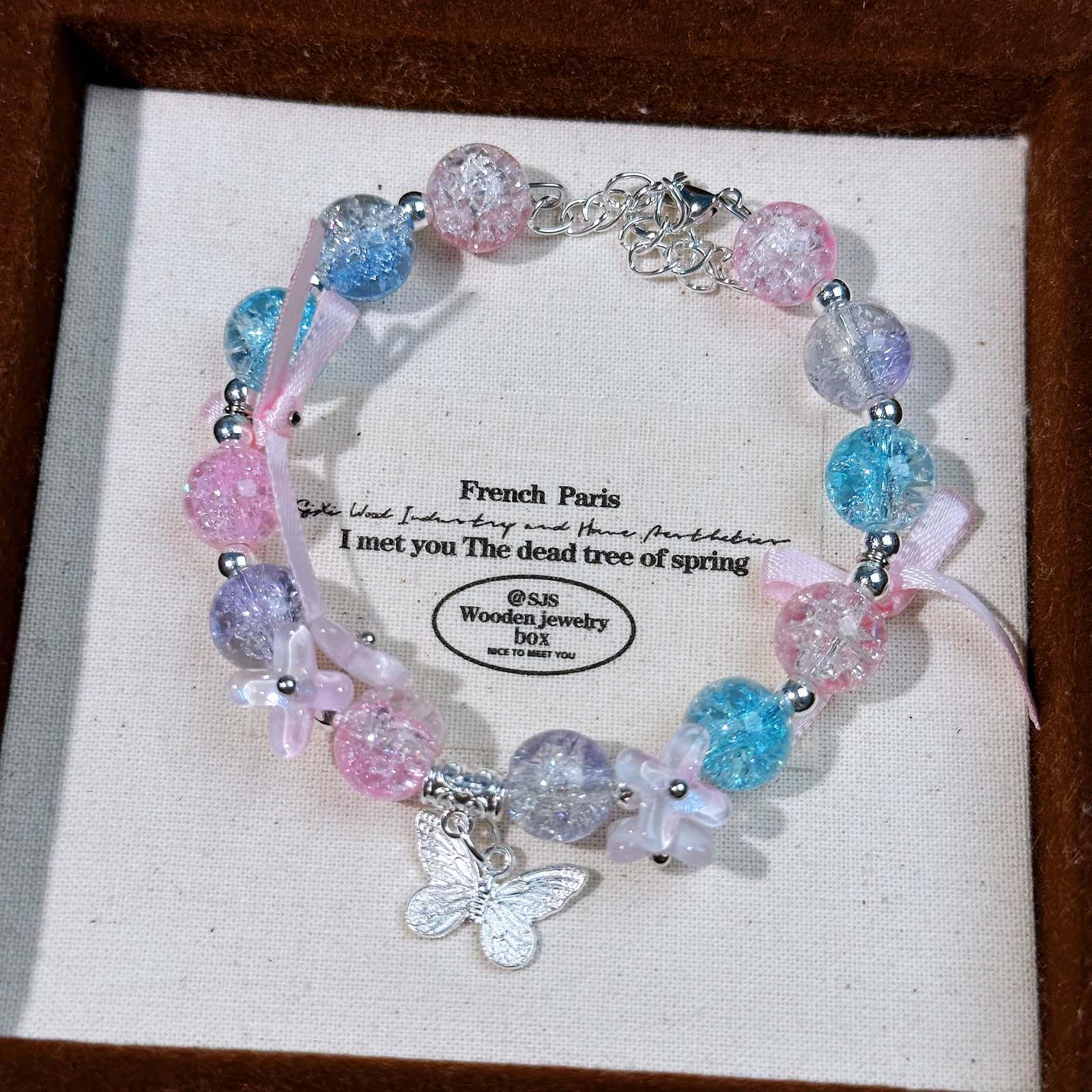 Crystal Glaze Angel Bracelet: Versatile Steel, Bead & Ribbon Design for Students
Crystal Glaze Angel Bracelet: Versatile Steel, Bead & Ribbon Design for Students