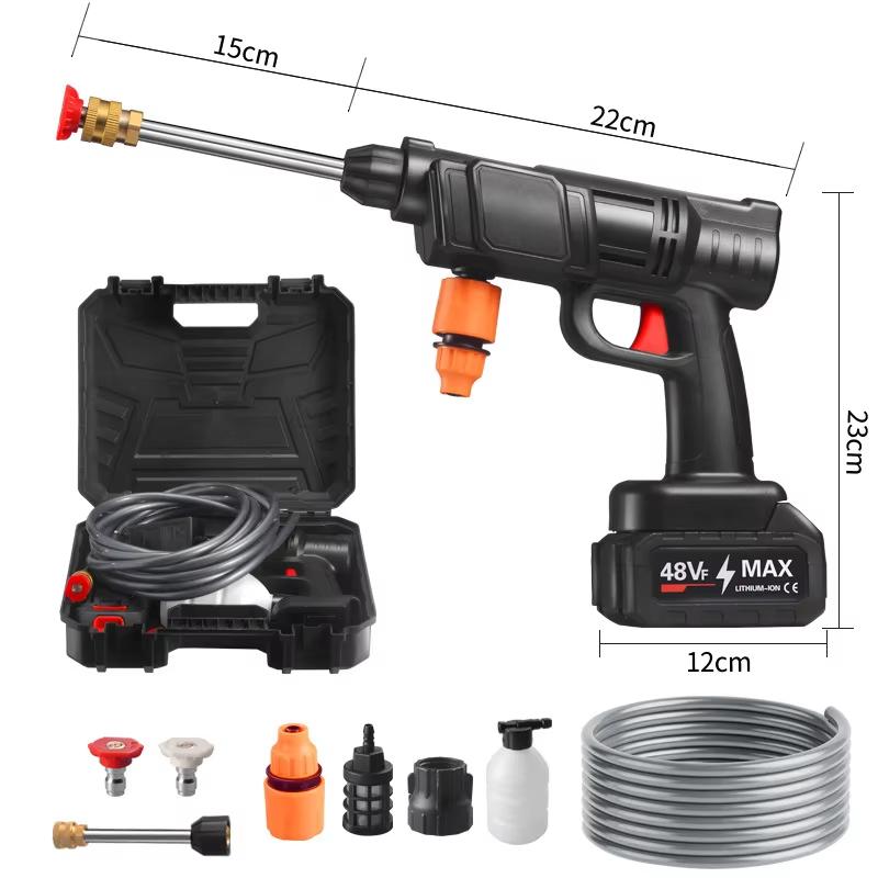 Высокомощная портативная беспроводная мойка высокого давления 60 бар, пистолет-распылитель высокого давления для мойки автомобилей, пеногенератор, бытовой инструмент для мойки автомобилей 1 battery 1 charge чёрный
Высокомощная портативная беспроводная мойка высокого давления 60 бар, пистолет-распылитель высокого давления для мойки автомобилей, пеногенератор, бытовой инструмент для мойки автомобилей 1 battery 1 charge чёрный