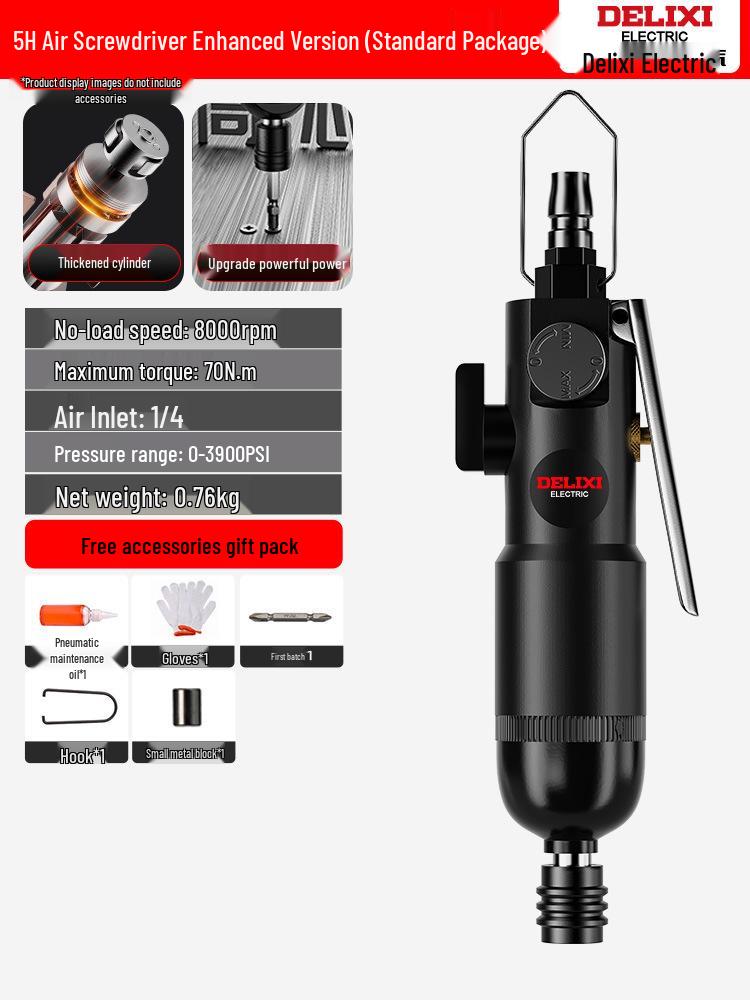 Delixi High-Torque Durable Industrial Elbow Air Screwdriver Tool
Delixi High-Torque Durable Industrial Elbow Air Screwdriver Tool
