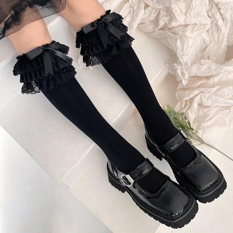 Girl Lolita Stockings Y2K Ruffle Long Socks Stockings Japanese Style Kawaii Bowknot Cute Lacework Knee Socks Stockings One Size
Girl Lolita Stockings Y2K Ruffle Long Socks Stockings Japanese Style Kawaii Bowknot Cute Lacework Knee Socks Stockings One Size