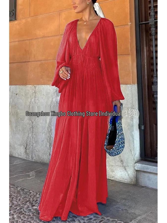 2026 V-Neck Plus Size Solid Long Sleeve Slimming Women s Dress L
2026 V-Neck Plus Size Solid Long Sleeve Slimming Women s Dress L
