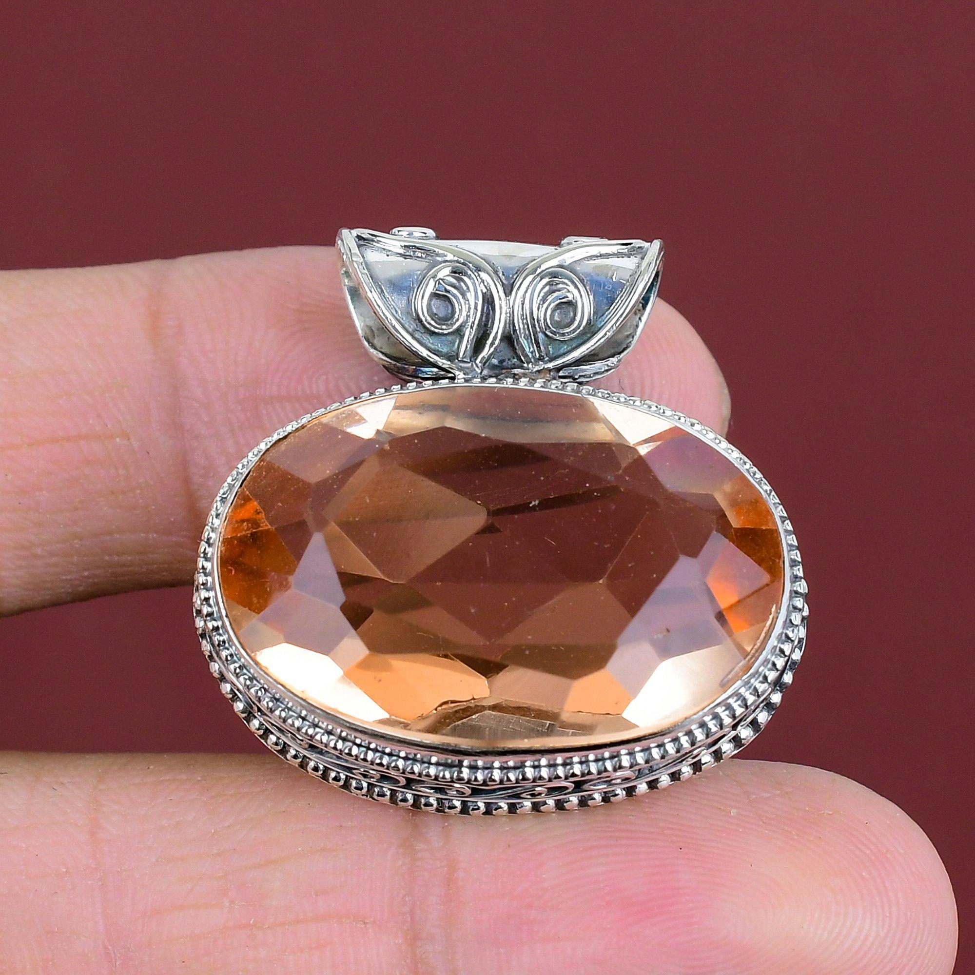 Faceted Morganite Pendant Genuine Gemstone Pendant 925 Sterling Silver Pendant Handmade Boho Pendant Vintage Design Jewelry Gifts For Mother
Faceted Morganite Pendant Genuine Gemstone Pendant 925 Sterling Silver Pendant Handmade Boho Pendant Vintage Design Jewelry Gifts For Mother