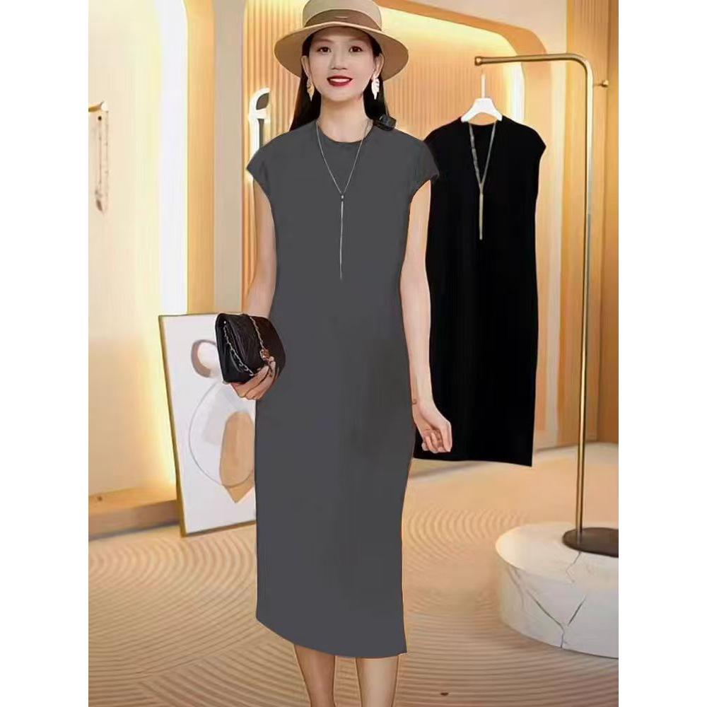 Korean Style Casual Short Sleeve Long Dress - Women s Summer Slimming High-End Straight T-Shirt Dress Medium
Korean Style Casual Short Sleeve Long Dress - Women s Summer Slimming High-End Straight T-Shirt Dress Medium