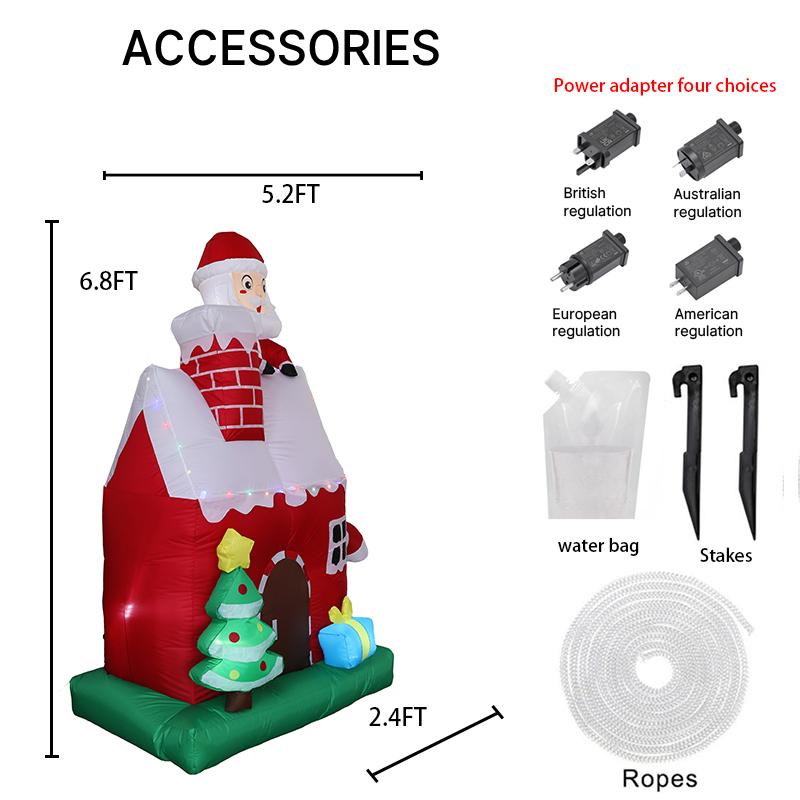 6.89FT Inflatable Toy Santa Man House Christmas Tree Holiday Gifts Xmas Decorations for Yard Christmas Supplies Home Ornaments UK
6.89FT Inflatable Toy Santa Man House Christmas Tree Holiday Gifts Xmas Decorations for Yard Christmas Supplies Home Ornaments UK