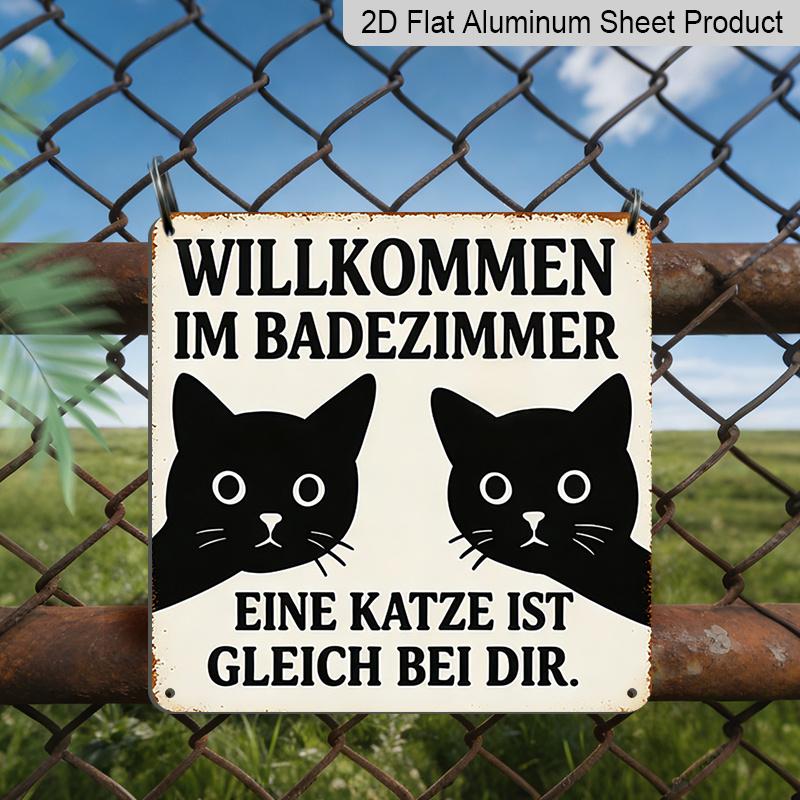 2D Flat, 1pc, Retro Metal Sign, Decorative Plaque And Ornament, Fun Cat Theme, Black Cat Silhouette Style, Decoration for Bathroom, Home, Café, And 20*20cm
2D Flat, 1pc, Retro Metal Sign, Decorative Plaque And Ornament, Fun Cat Theme, Black Cat Silhouette Style, Decoration for Bathroom, Home, Café, And 20*20cm