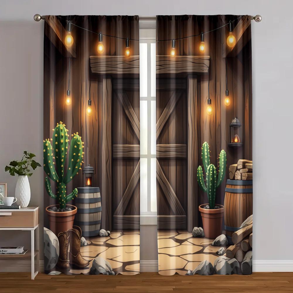 Set Of 2 Contemporary Curtains Wild West Barn Polyester Easy Install Without Rod Decorations Clearance Use Bedroom Living Curtain For Made W100*H70(CM)-Rod Pocket&1PCS
Set Of 2 Contemporary Curtains Wild West Barn Polyester Easy Install Without Rod Decorations Clearance Use Bedroom Living Curtain For Made W100*H70(CM)-Rod Pocket&1PCS