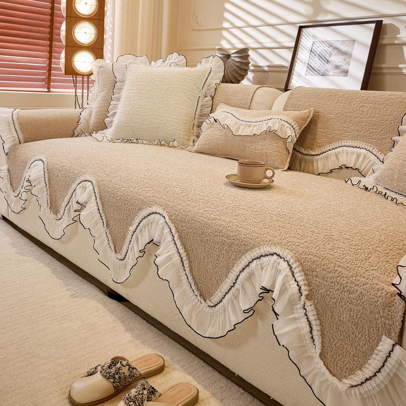 Lace Trim Sofa Cushion Cover Modern Luxury, Non Slip Perfect for Living Room or Office Decor, Office Decor Cushion Elegant Cushion Cover 90*160cm
Lace Trim Sofa Cushion Cover Modern Luxury, Non Slip Perfect for Living Room or Office Decor, Office Decor Cushion Elegant Cushion Cover 90*160cm