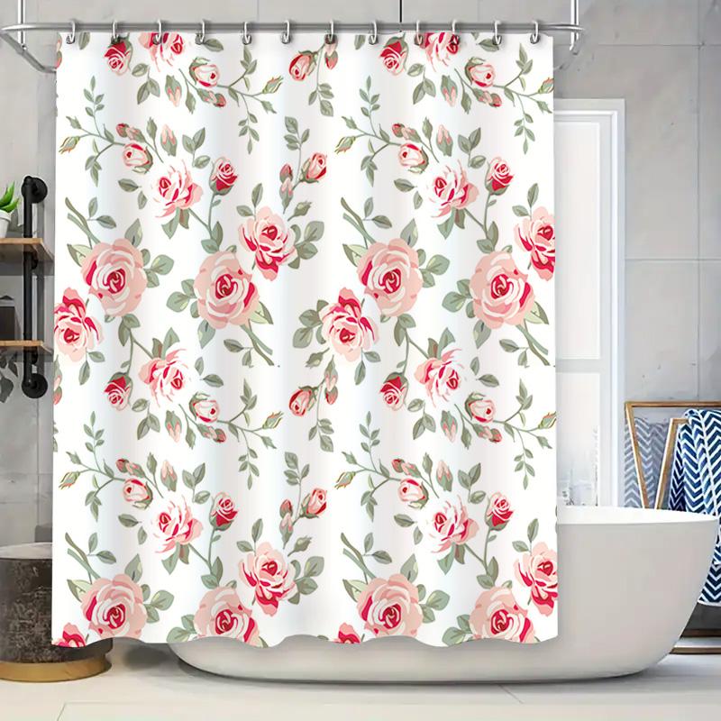 Vintage Rose Printed Shower Curtains: Soft Water Proof Fabric Bath Room Decor Waterproof Curtain For Home Decoration (White With W60H190(CM)-1 Pcs
Vintage Rose Printed Shower Curtains: Soft Water Proof Fabric Bath Room Decor Waterproof Curtain For Home Decoration (White With W60H190(CM)-1 Pcs