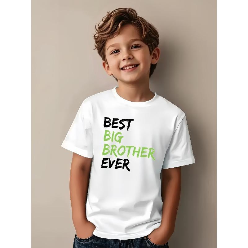 European Size Best Big Brother EVER T-Shirt Spring Summer Casual Crew Neck Pure Tee Stylish Printed Design Super Soft and Breathable 164cm білий
European Size Best Big Brother EVER T-Shirt Spring Summer Casual Crew Neck Pure Tee Stylish Printed Design Super Soft and Breathable 164cm білий