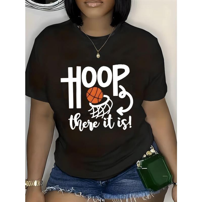 Plus Size - Plus Size - Plus Size Women S Graphic T-Shirt Featuring a Basketball Design, Casual Short Sleeves, Light Stretch S чёрный
Plus Size - Plus Size - Plus Size Women S Graphic T-Shirt Featuring a Basketball Design, Casual Short Sleeves, Light Stretch S чёрный