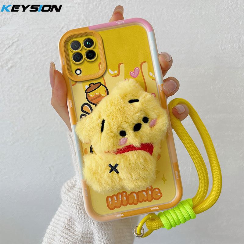 Милий плюшевий 3D-чохол із мультфільмом KEYSION для Samsung A12 з м’якою силіконовою протиударною задньою кришкою шнурка для Galaxy M12 for Samsung M12
Милий плюшевий 3D-чохол із мультфільмом KEYSION для Samsung A12 з м’якою силіконовою протиударною задньою кришкою шнурка для Galaxy M12 for Samsung M12