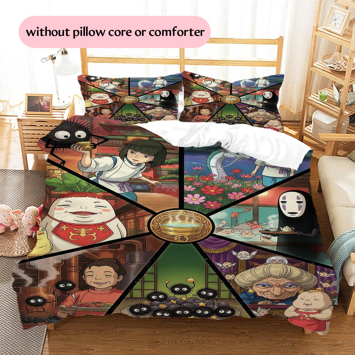Spirited Away Themed Pattern Bedding Home Decoration Festival Gift (1 * duvet cover + 2 * pillowcase, without core) 135x200cm
Spirited Away Themed Pattern Bedding Home Decoration Festival Gift (1 * duvet cover + 2 * pillowcase, without core) 135x200cm