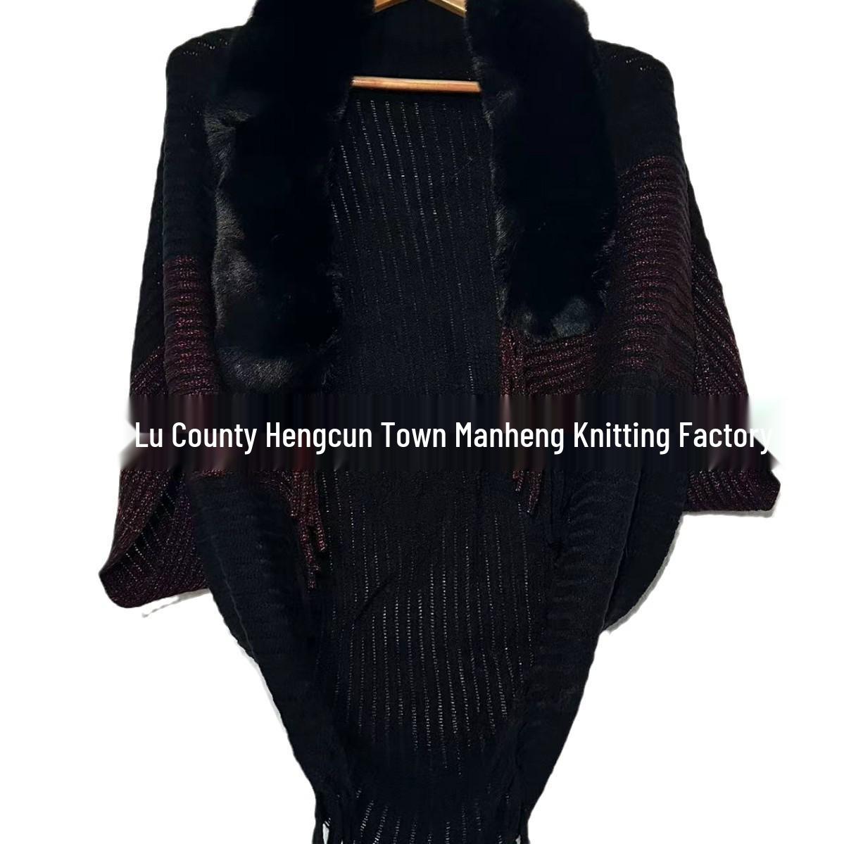 Women s Korean Style Tassel Cloak Shawl: Autumn/Winter 2024 Fur Collar Batwing Sleeve Cardigan White and Gray Combo
Women s Korean Style Tassel Cloak Shawl: Autumn/Winter 2024 Fur Collar Batwing Sleeve Cardigan White and Gray Combo
