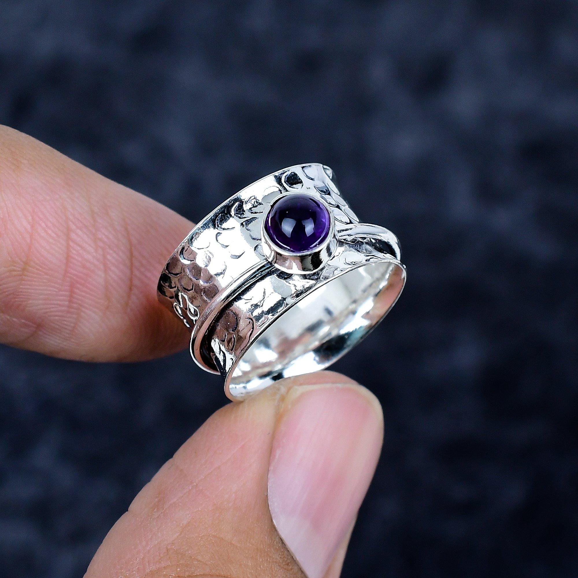 Sage Amethyst Gemstone Handmade 925 Sterling Silver Jewelry Ring Size 5.5 MM-3432
Sage Amethyst Gemstone Handmade 925 Sterling Silver Jewelry Ring Size 5.5 MM-3432
