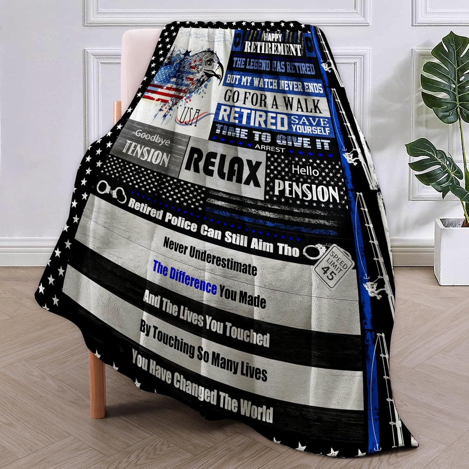 Police Officer Retirement Blanket Gifts for Police Officer 2024, Retired Gifts for Men, Happy Retirement Birthday Gifts, Best Re 75x90cm
Police Officer Retirement Blanket Gifts for Police Officer 2024, Retired Gifts for Men, Happy Retirement Birthday Gifts, Best Re 75x90cm