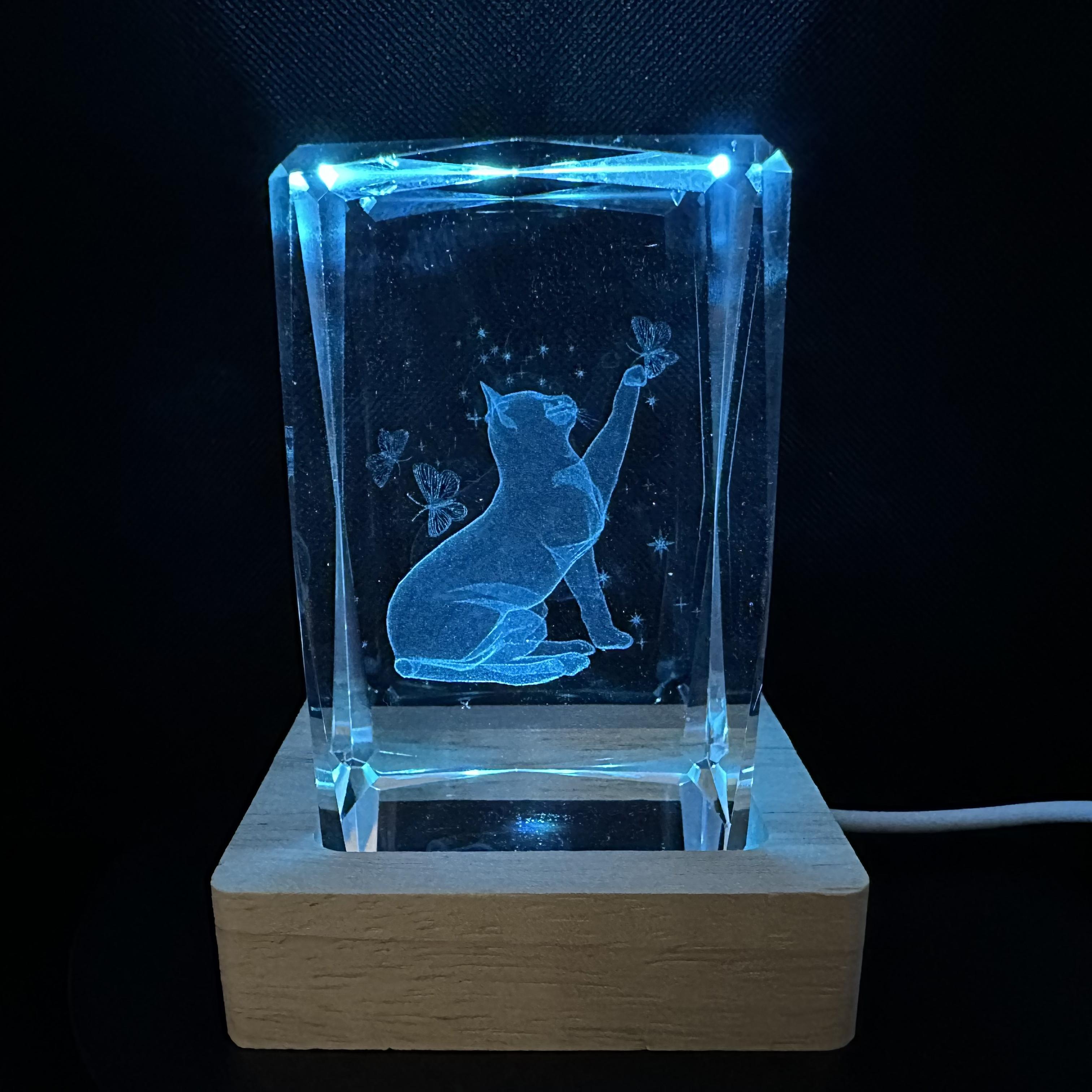Cat Scratch Butterfly Gift Crystal LED Night Light Strip Base, Glass Decorative Gift, Suitable for Bedroom, Living Room, Birthda Cat and Butterfly
Cat Scratch Butterfly Gift Crystal LED Night Light Strip Base, Glass Decorative Gift, Suitable for Bedroom, Living Room, Birthda Cat and Butterfly