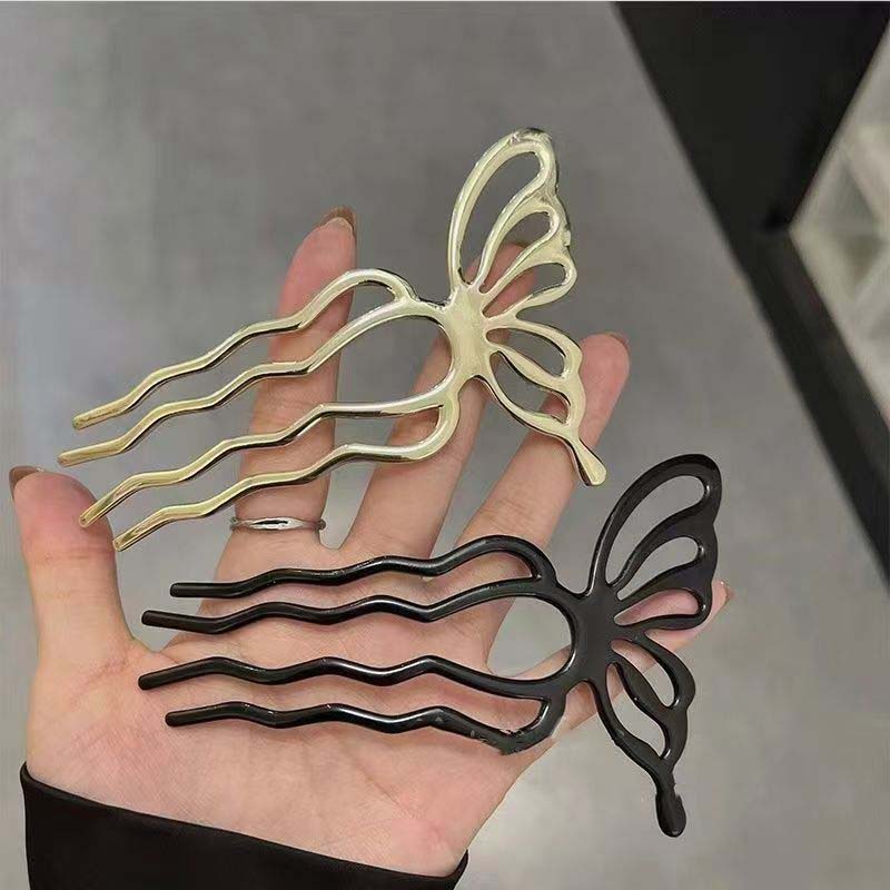 Fashion Metal Hollow Half Butterfly Wings Hair Stick For Women Simple Gold Color U Shape Irregular Hairpin Jewelry Accessories
Fashion Metal Hollow Half Butterfly Wings Hair Stick For Women Simple Gold Color U Shape Irregular Hairpin Jewelry Accessories