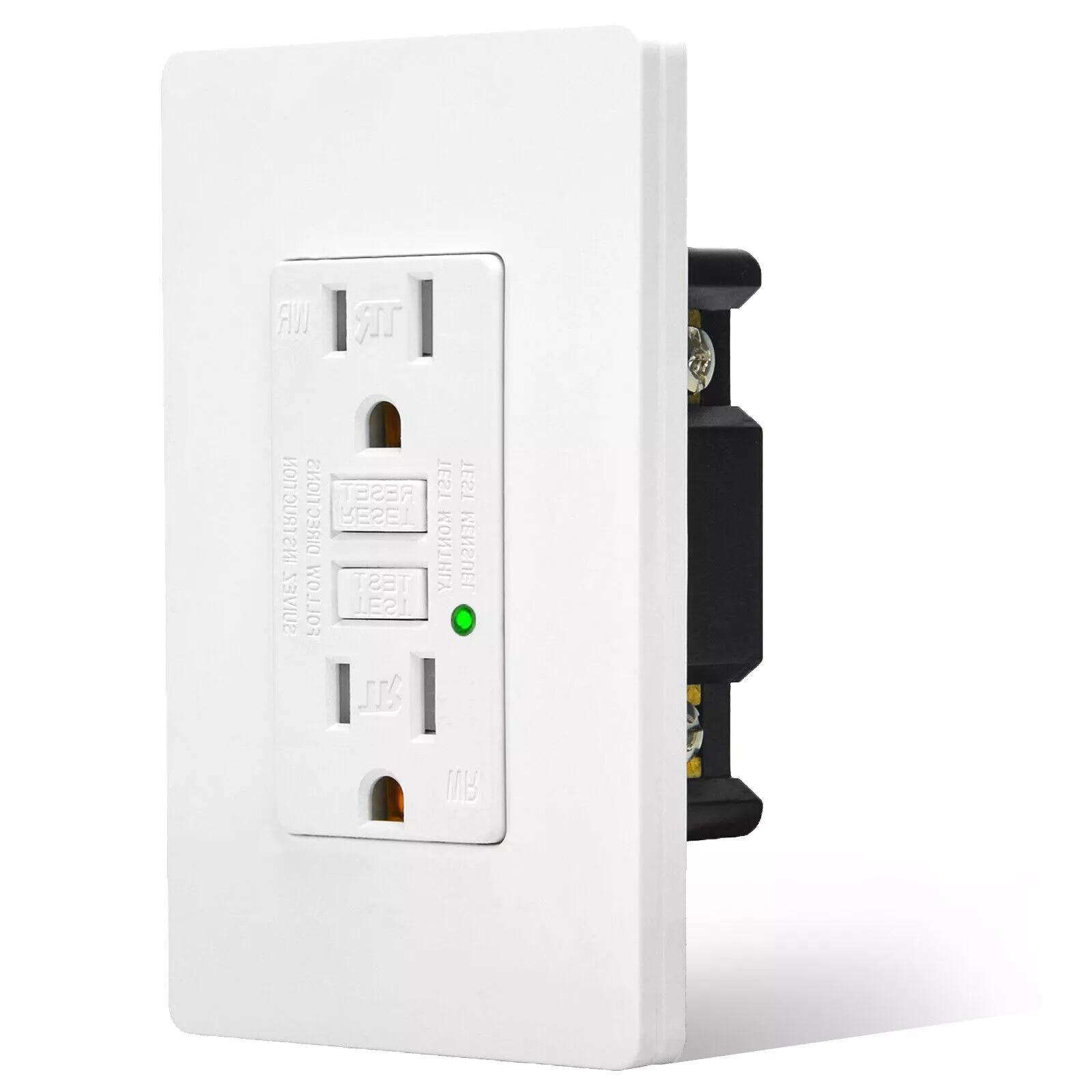 GFCI Outlet 15Amp Weather-Resistant White Wall Socket wtih LED Indicator Tamper Resistant Outlet for Kitchen Bathroom Outdoor us чорний
GFCI Outlet 15Amp Weather-Resistant White Wall Socket wtih LED Indicator Tamper Resistant Outlet for Kitchen Bathroom Outdoor us чорний