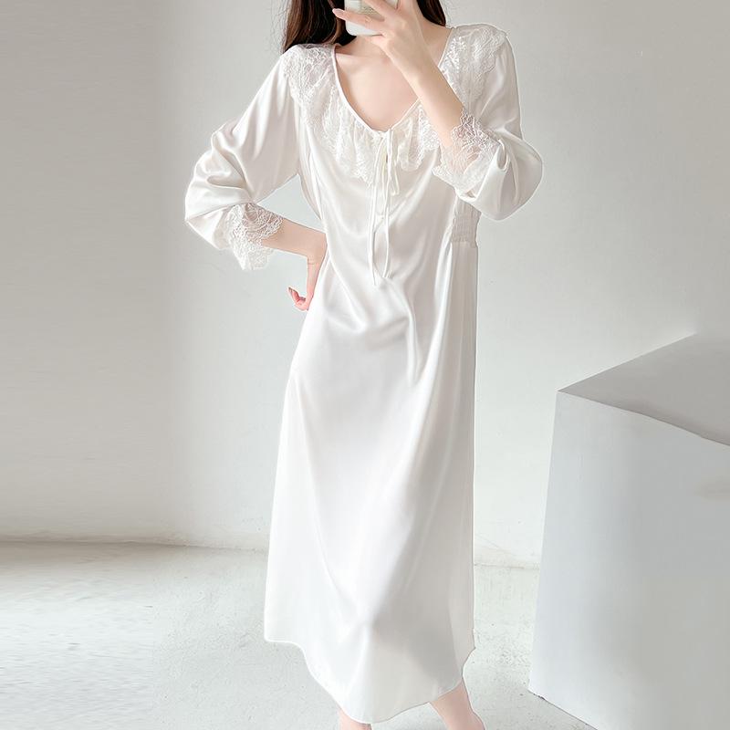 Women s Ice Silk Long Pajama Dress—Spring/Summer Sexy Sweet Homewear XL білий
Women s Ice Silk Long Pajama Dress—Spring/Summer Sexy Sweet Homewear XL білий