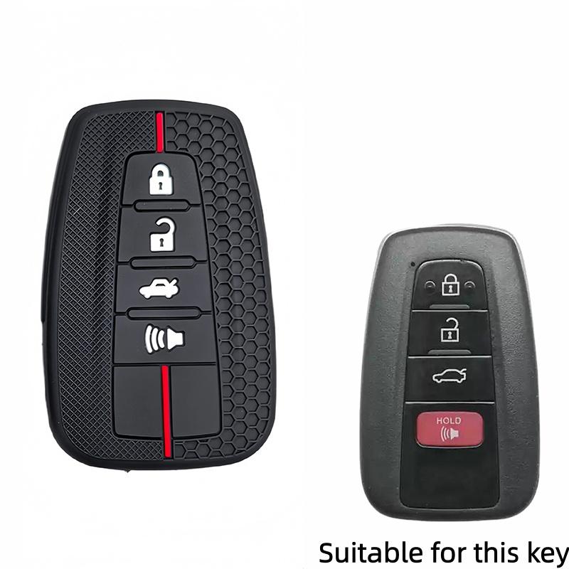 Silicone 4 Buttons Car Key Case Cover Fob Keychain for Toyota Camry CHR Corolla RAV4 Avalon Land Cruiser Prado Prius 2017 - 2022
Silicone 4 Buttons Car Key Case Cover Fob Keychain for Toyota Camry CHR Corolla RAV4 Avalon Land Cruiser Prado Prius 2017 - 2022