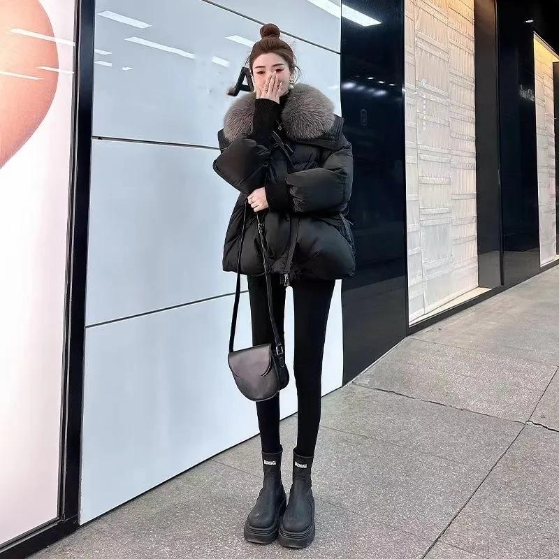 Loose Style Look Slimmer Korean Version Wintertime Thickening Type Fur Collar Cotton-padded Clothes Down Padded Jacket Coat 2XL чорний
Loose Style Look Slimmer Korean Version Wintertime Thickening Type Fur Collar Cotton-padded Clothes Down Padded Jacket Coat 2XL чорний