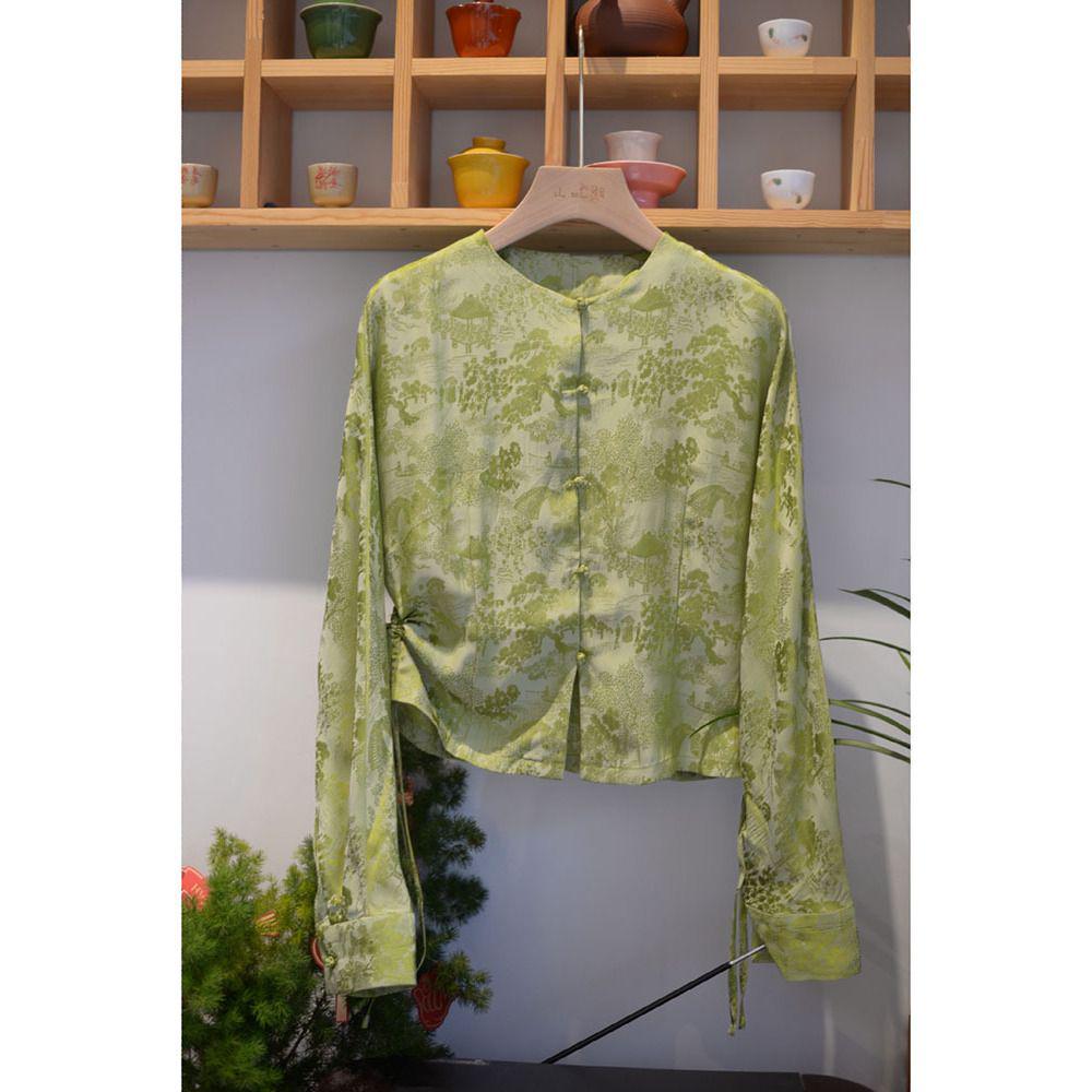 Весенний укороченный зеленый жаккардовый топ в китайском стиле с застежками пан ку L зелёный
Весенний укороченный зеленый жаккардовый топ в китайском стиле с застежками пан ку L зелёный