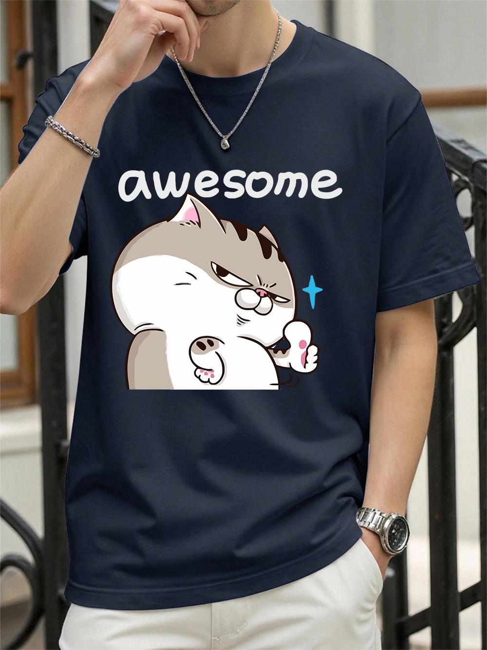 Fat Cat Speak Awesome Printing TShirts Womens Summer Cotton Short Sleeve T Shirt Loose ONeck Soft Tops Basic Womans Clothes 3XL
Fat Cat Speak Awesome Printing TShirts Womens Summer Cotton Short Sleeve T Shirt Loose ONeck Soft Tops Basic Womans Clothes 3XL