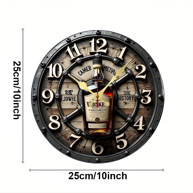 2D Flat Vintage Whiskey Wooden Round Silent Hanging Wall Clock, For Living Room, Office, Study Room, Bedroom, Home Decoration (as the picture,10 inch)
2D Flat Vintage Whiskey Wooden Round Silent Hanging Wall Clock, For Living Room, Office, Study Room, Bedroom, Home Decoration (as the picture,10 inch)