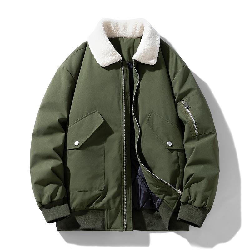 Lamb Fleece Coat Cotton Men s Winter Loose Thickened Jacket 8XL зелений
Lamb Fleece Coat Cotton Men s Winter Loose Thickened Jacket 8XL зелений