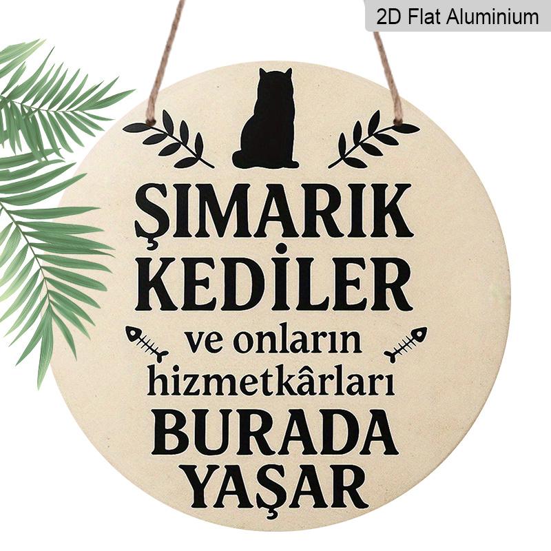2D Flat, 1pc 7.87x7.87 Inch Round Turkish Aluminum Sign, Cats Live Here Vintage Decorative Plaque, Cat House Decor Sign for Living Room, Bedroom 1pc
2D Flat, 1pc 7.87x7.87 Inch Round Turkish Aluminum Sign, Cats Live Here Vintage Decorative Plaque, Cat House Decor Sign for Living Room, Bedroom 1pc