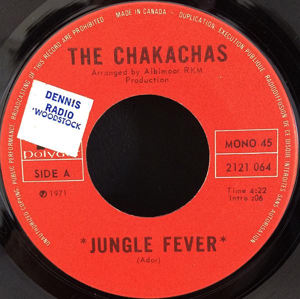 7inch Record CHAKACHAS - Jungle Fever 2121064 Polydor 1971 Canada Soul/Funk Used
7inch Record CHAKACHAS - Jungle Fever 2121064 Polydor 1971 Canada Soul/Funk Used