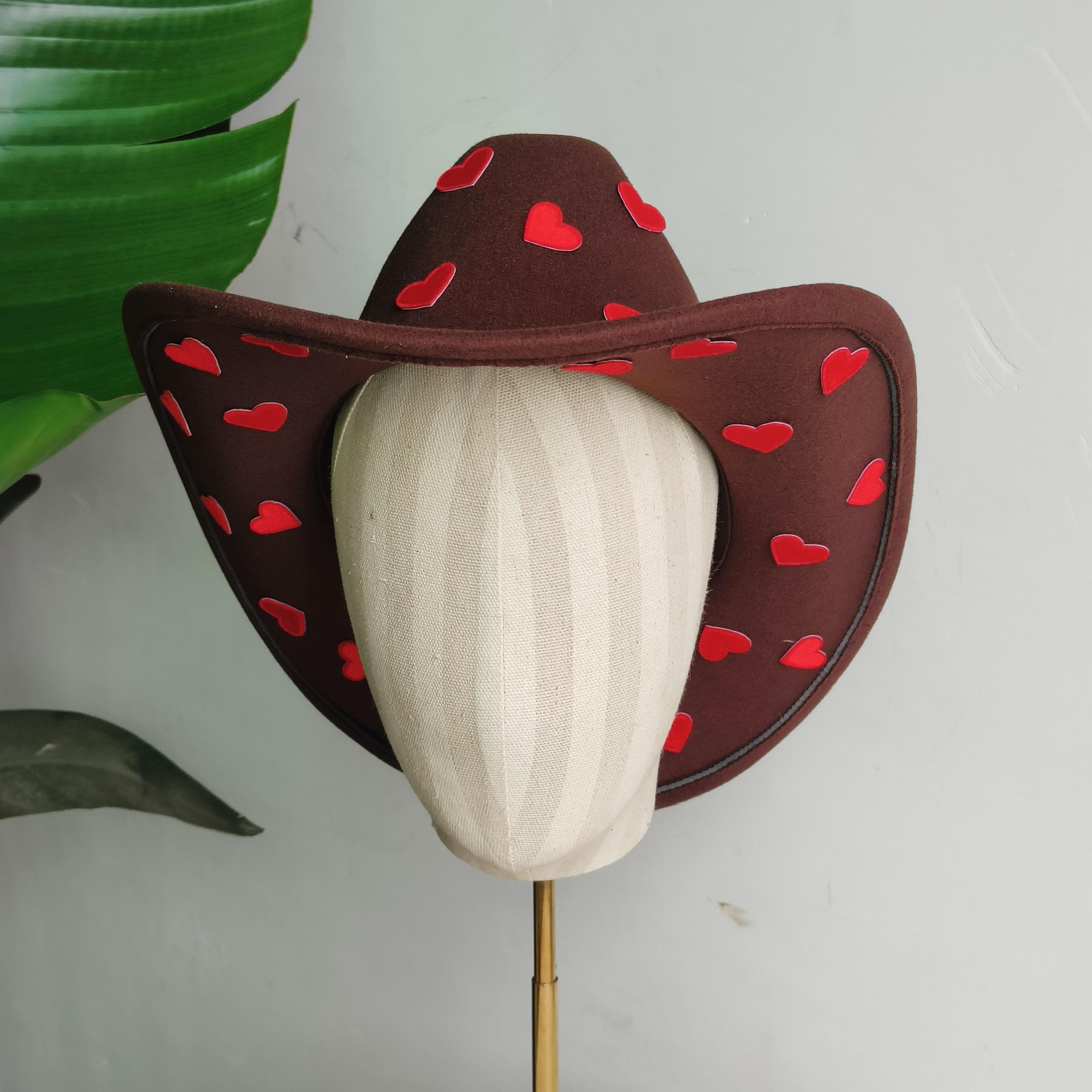 Women s Western Cowboy Hat Winter Jazz hat love decoration Cowgirl wide brim hat fashion Party Hat Fedora Hat sombrero hombre 56-58
Women s Western Cowboy Hat Winter Jazz hat love decoration Cowgirl wide brim hat fashion Party Hat Fedora Hat sombrero hombre 56-58