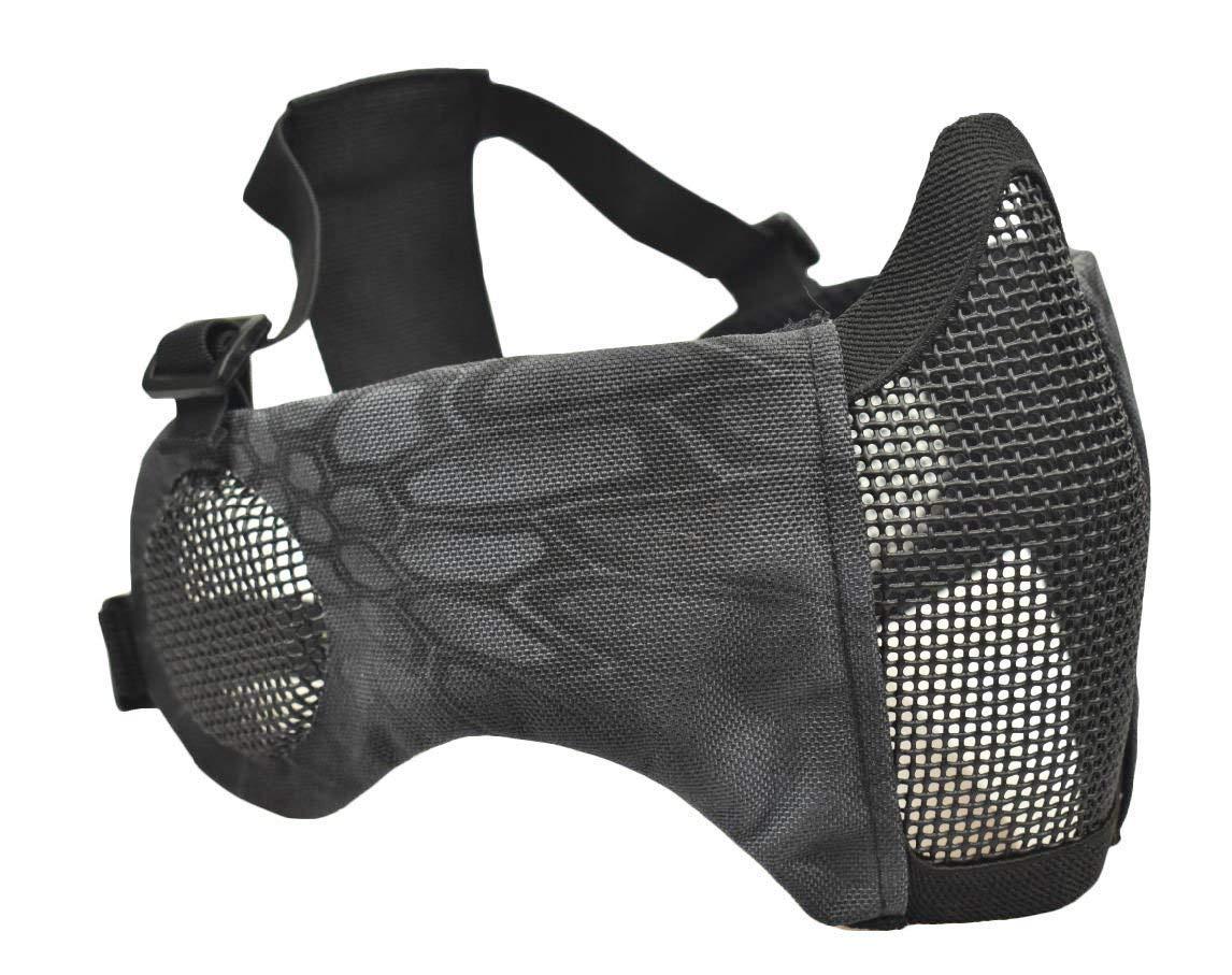 Тактична маска на пів обличчя «Череп» із захистом вух і рота металевою сіткою для їзди на відкритому повітрі та стрільби One Size
Тактична маска на пів обличчя «Череп» із захистом вух і рота металевою сіткою для їзди на відкритому повітрі та стрільби One Size