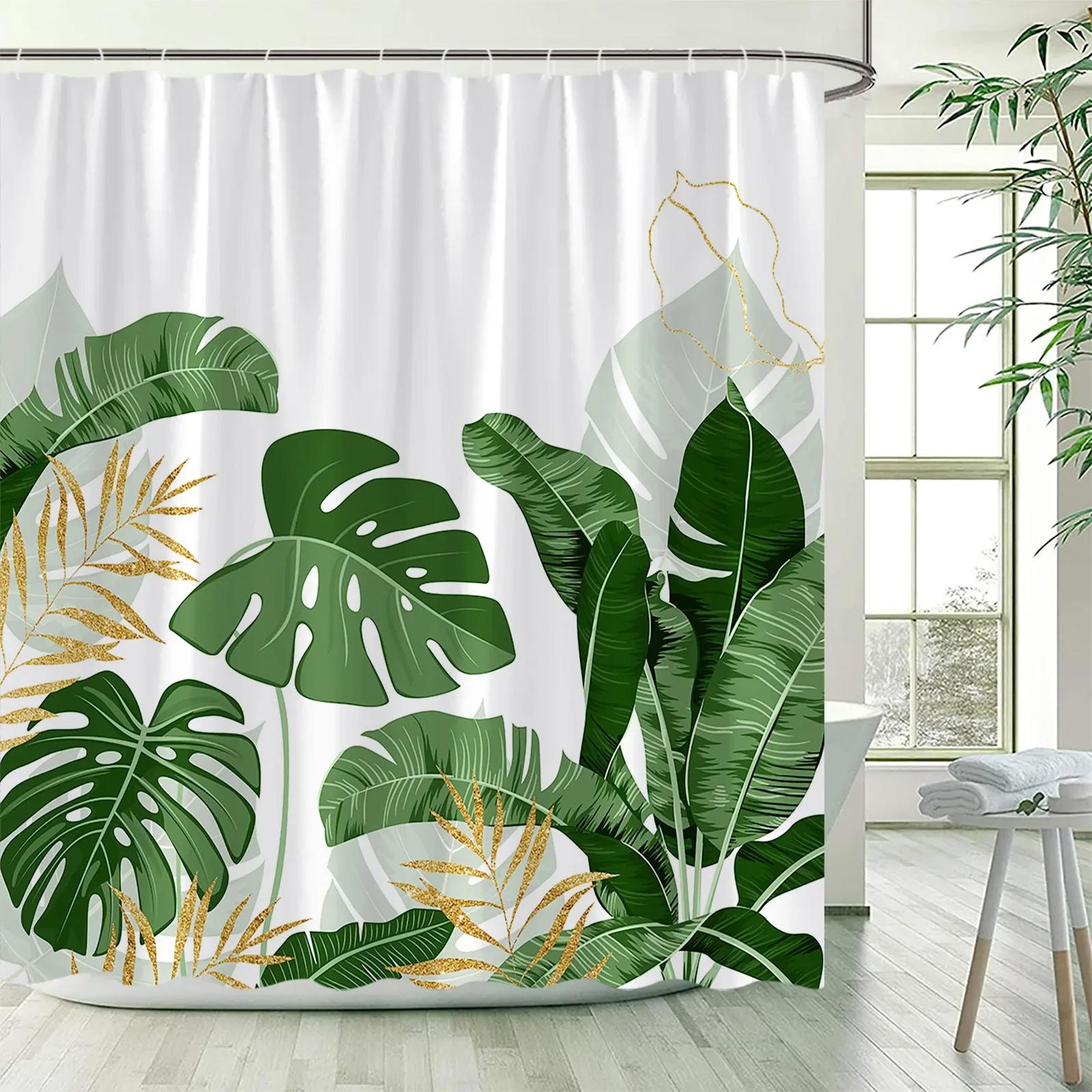 Tropical Plants Floral Shower Curtains Beige Green Palm Leaves Flowers Nordic Decor Bathroom Polyester Bath Curtain With Hooks W60H190(CM)-1 Pcs
Tropical Plants Floral Shower Curtains Beige Green Palm Leaves Flowers Nordic Decor Bathroom Polyester Bath Curtain With Hooks W60H190(CM)-1 Pcs